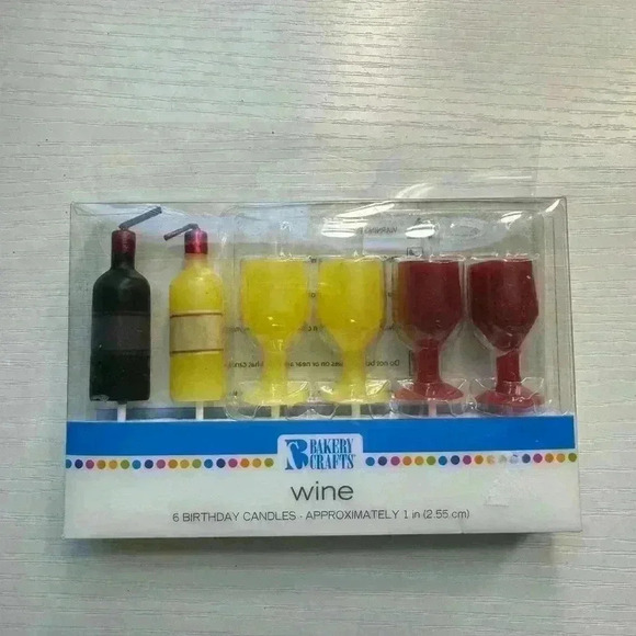 Bakery Crafts Other - Wine/Alcohol Shaped Birthday Cake Candles